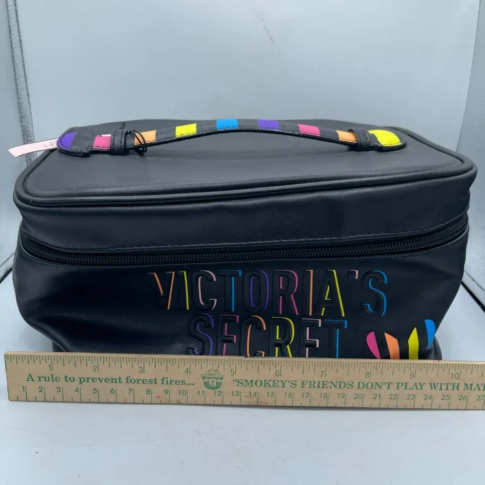 Victoria's Secret Rainbow Logo Makeup Case NWT